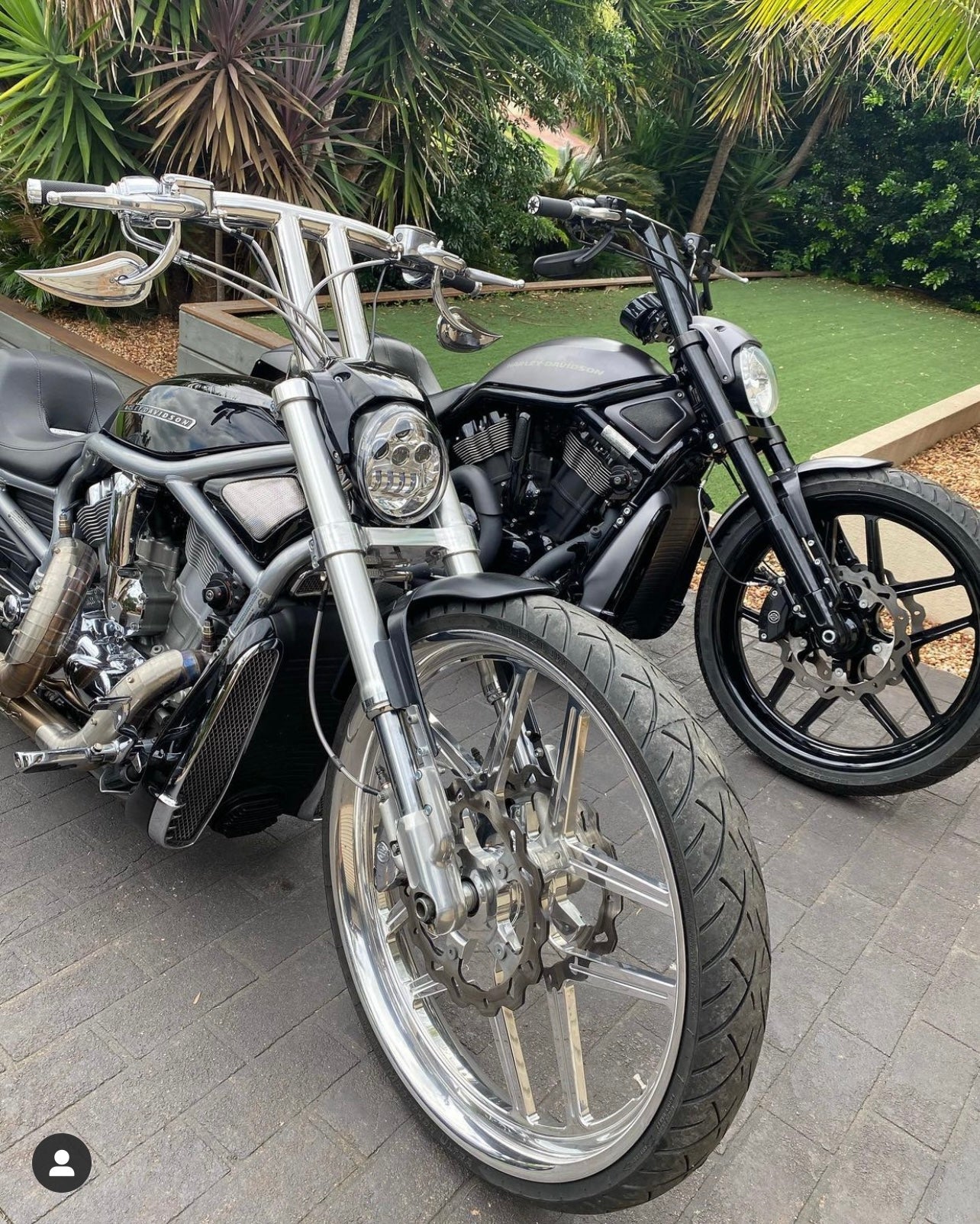 55mm Vrod rake kit with fat fork sleeves