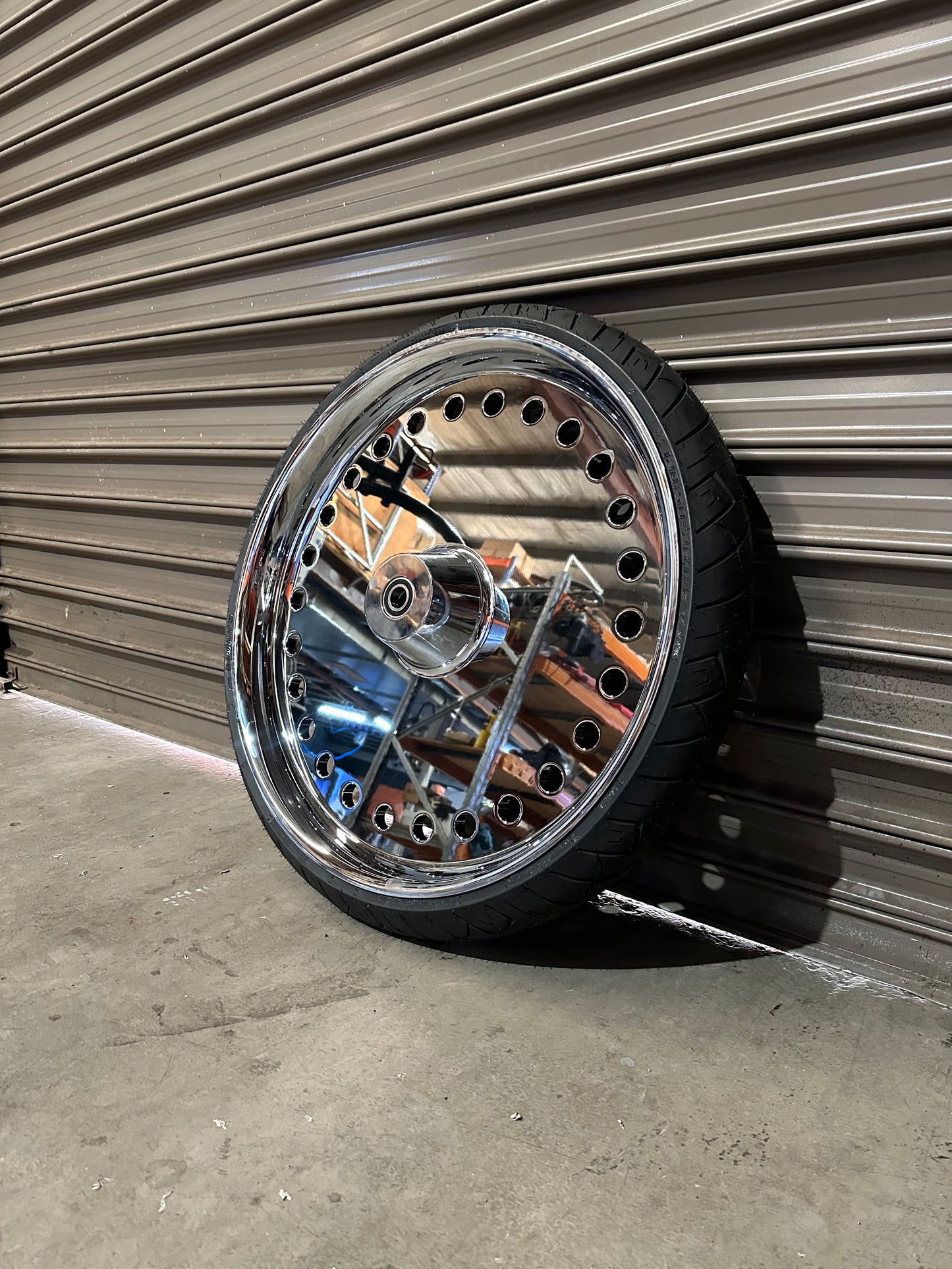 Fatboy FLSTFB solid bullet hole replica wheel 23”