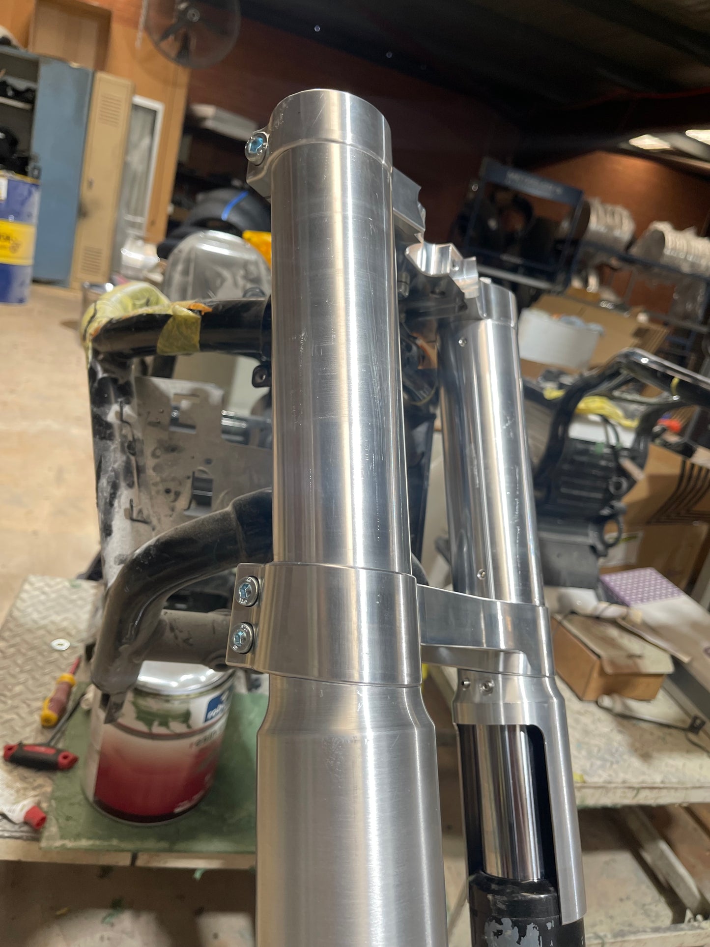 49mm Vrod rake kit with fat fork sleeves