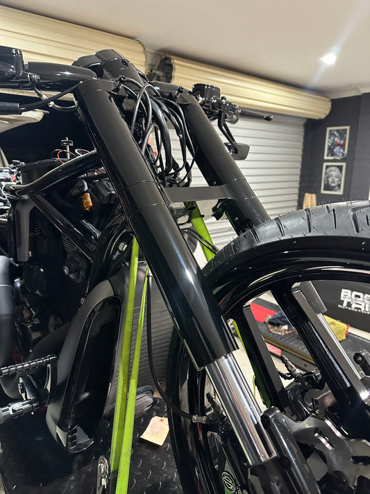 55mm Vrod rake kit with fat fork sleeves