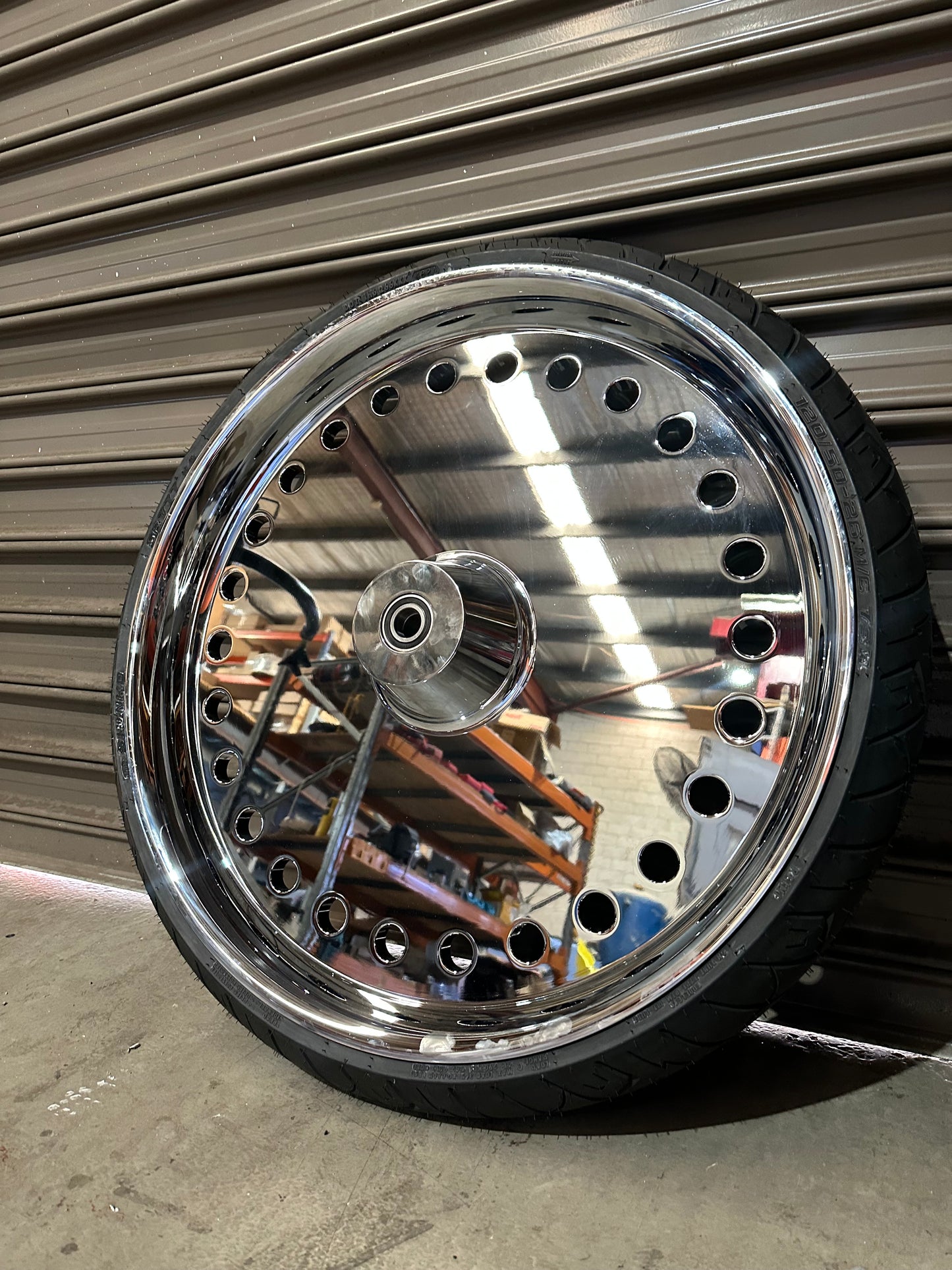 Fatboy FLSTFB solid bullet hole replica wheel 23”