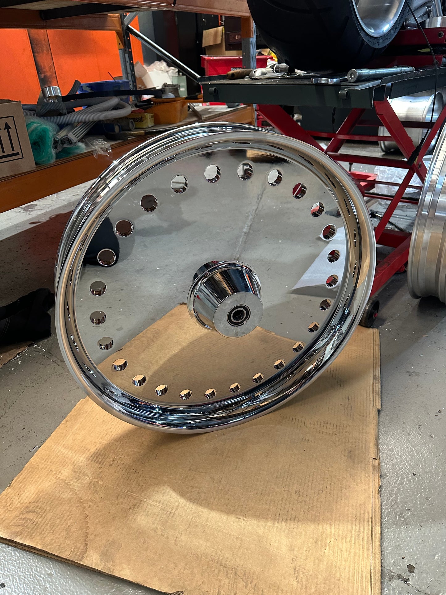 Fatboy FLSTFB solid bullet hole replica wheel 23”