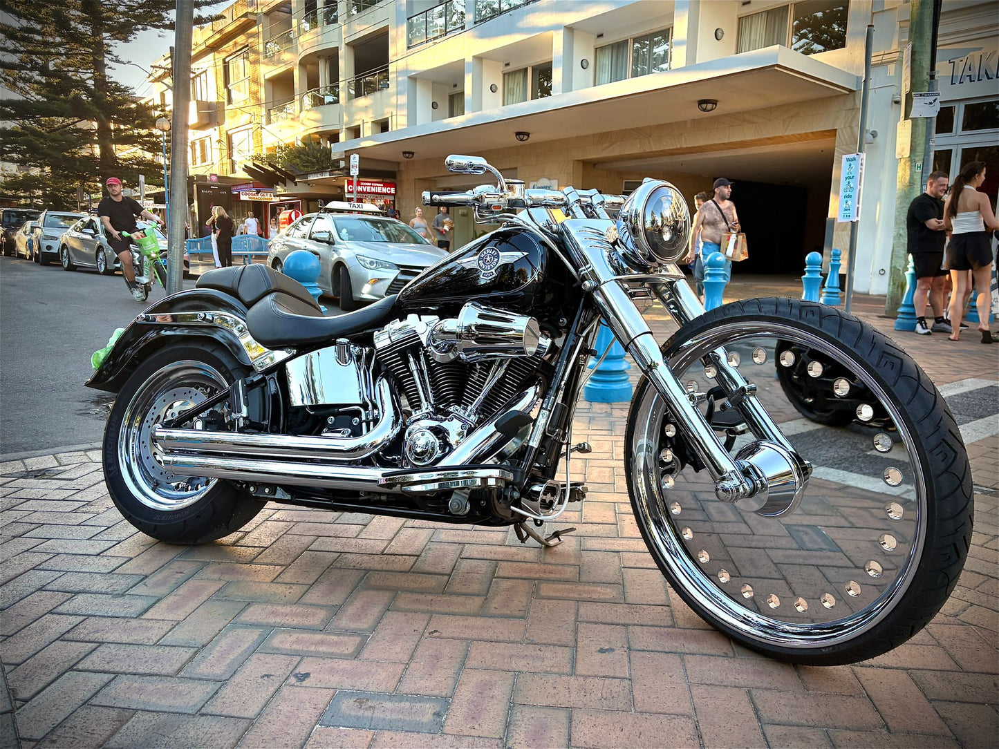 Fatboy FLSTFB solid bullet hole replica wheel 23”