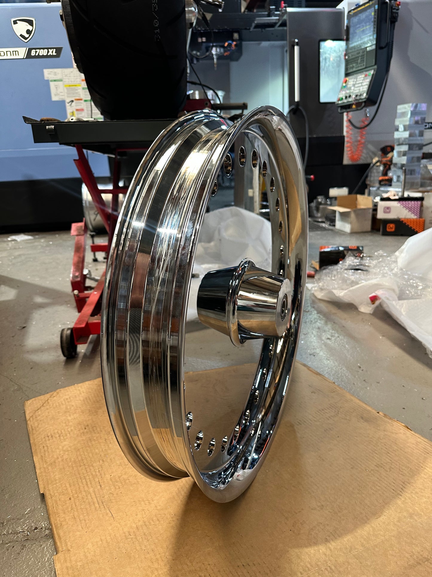 Fatboy FLSTFB solid bullet hole replica wheel 23”