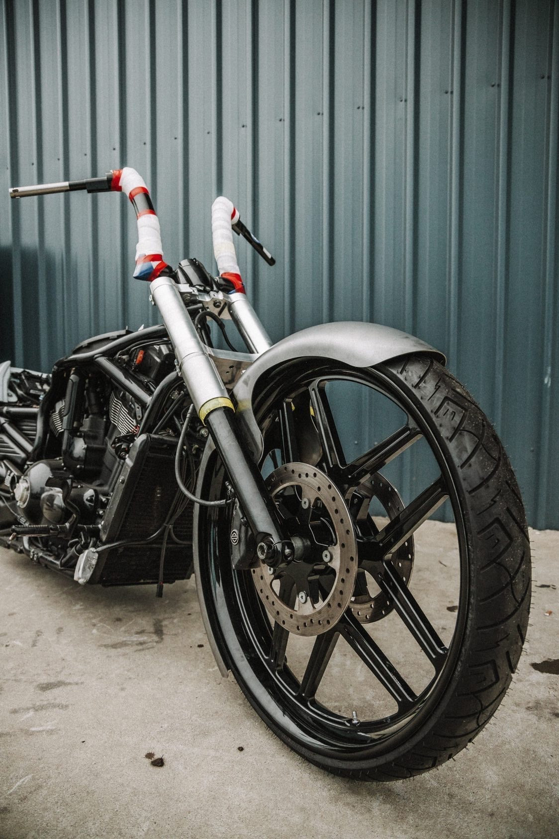 49mm Vrod rake kit with fat fork sleeves