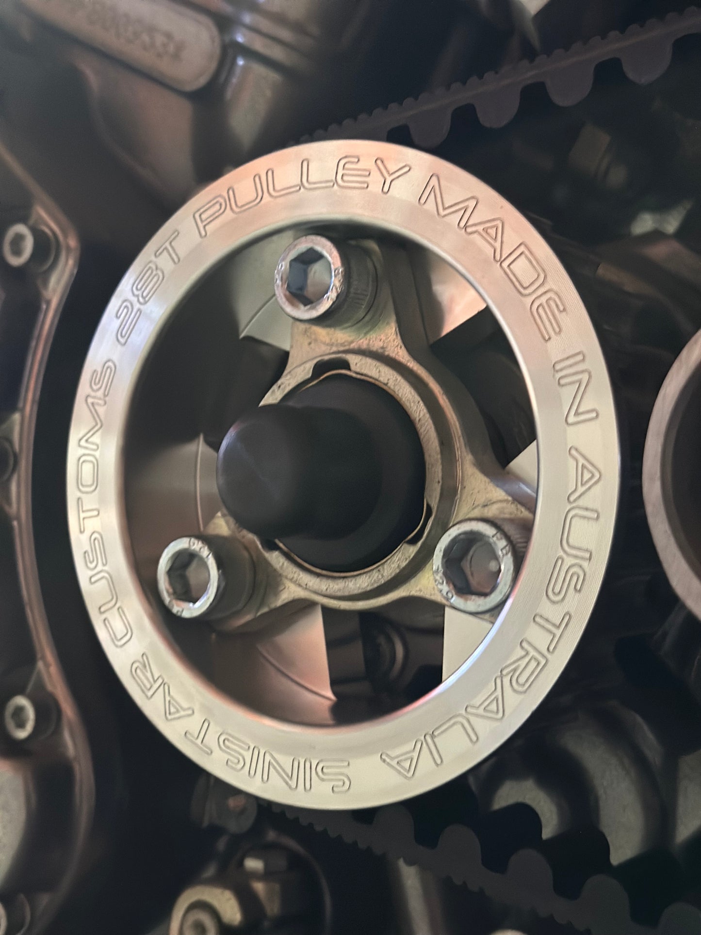 28T billet front pulley