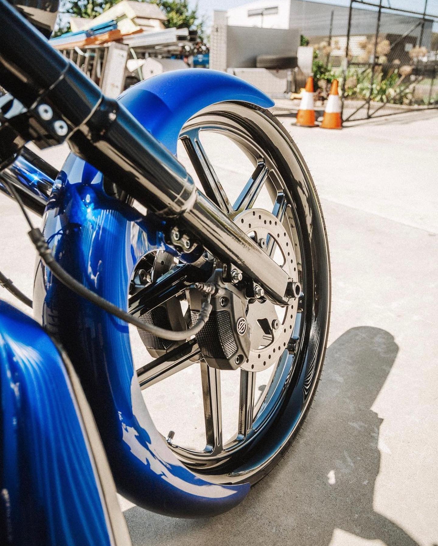 49mm Vrod rake kit with fat fork sleeves