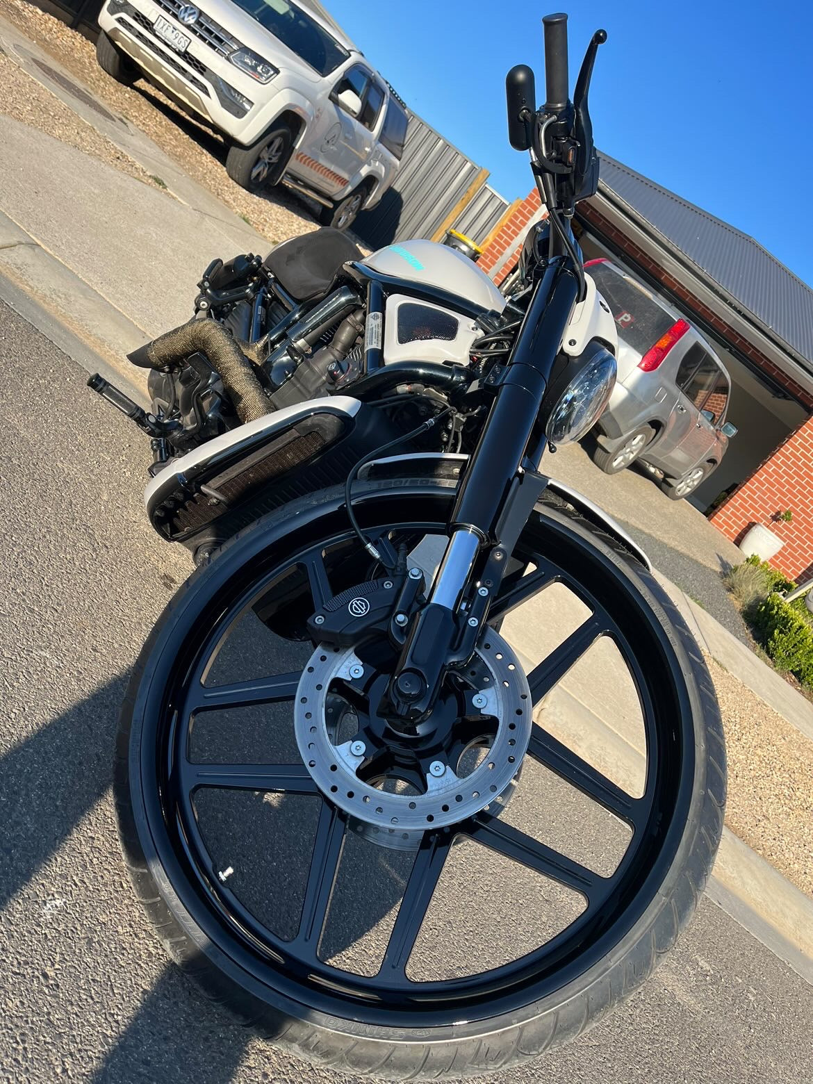 55mm Vrod rake kit with fat fork sleeves