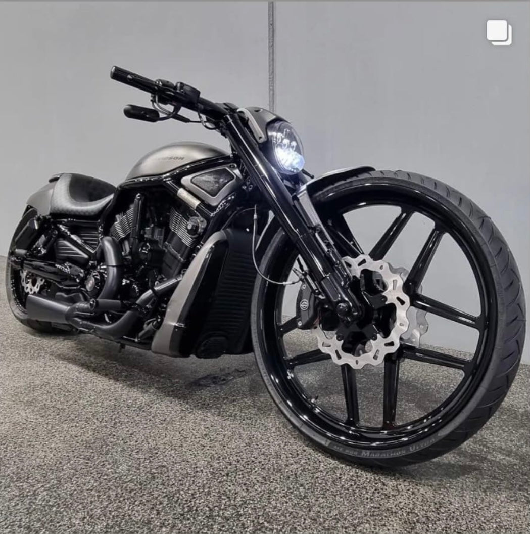 55mm Vrod rake kit with fat fork sleeves